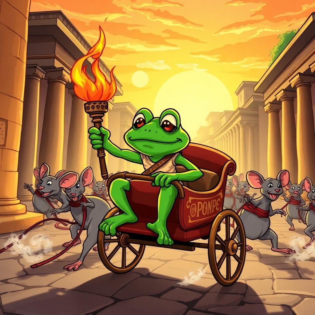 Ratius riding through Rome